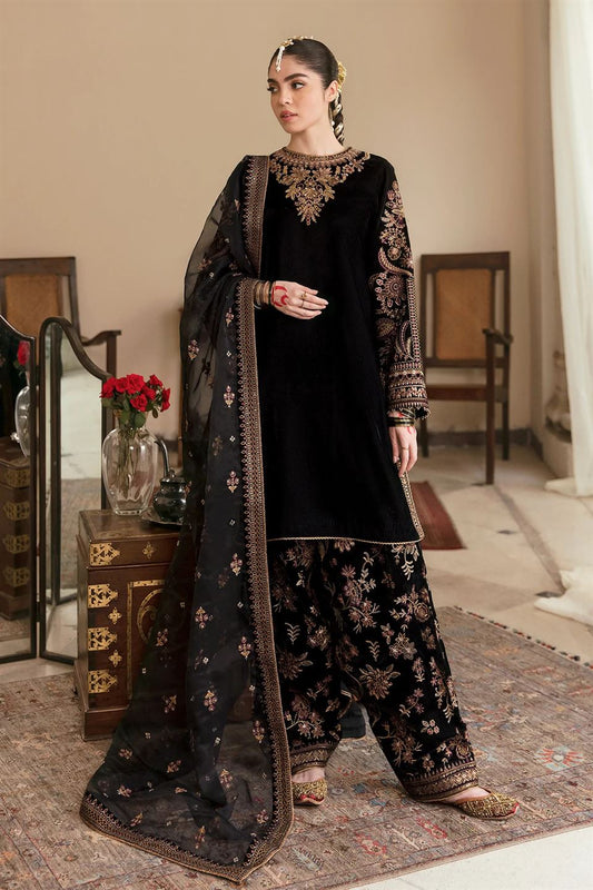 Winter Collection Italian Embroidered Velvet Salwar Suit