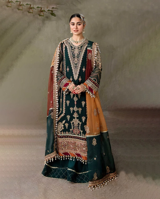 Black Georgette Indian Semi Stitched Salwar Suit