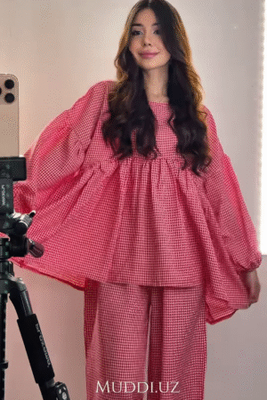 Red & White Gingham Co-ord Set