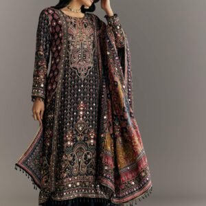 Noor-E-Nazakat Black Velvet Heritage Suit Set