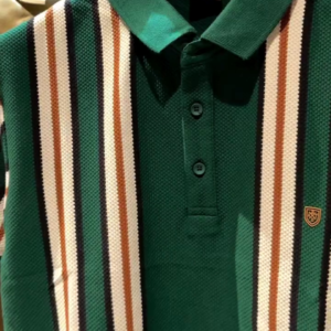 Bangkok Polo Club Premium Striped Polo T-Shirt – Green Edition