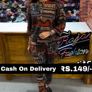 Tarrent hunt_ modern_ rayon printpack of to nightsuit with t-shirt & pajama for girls/womens