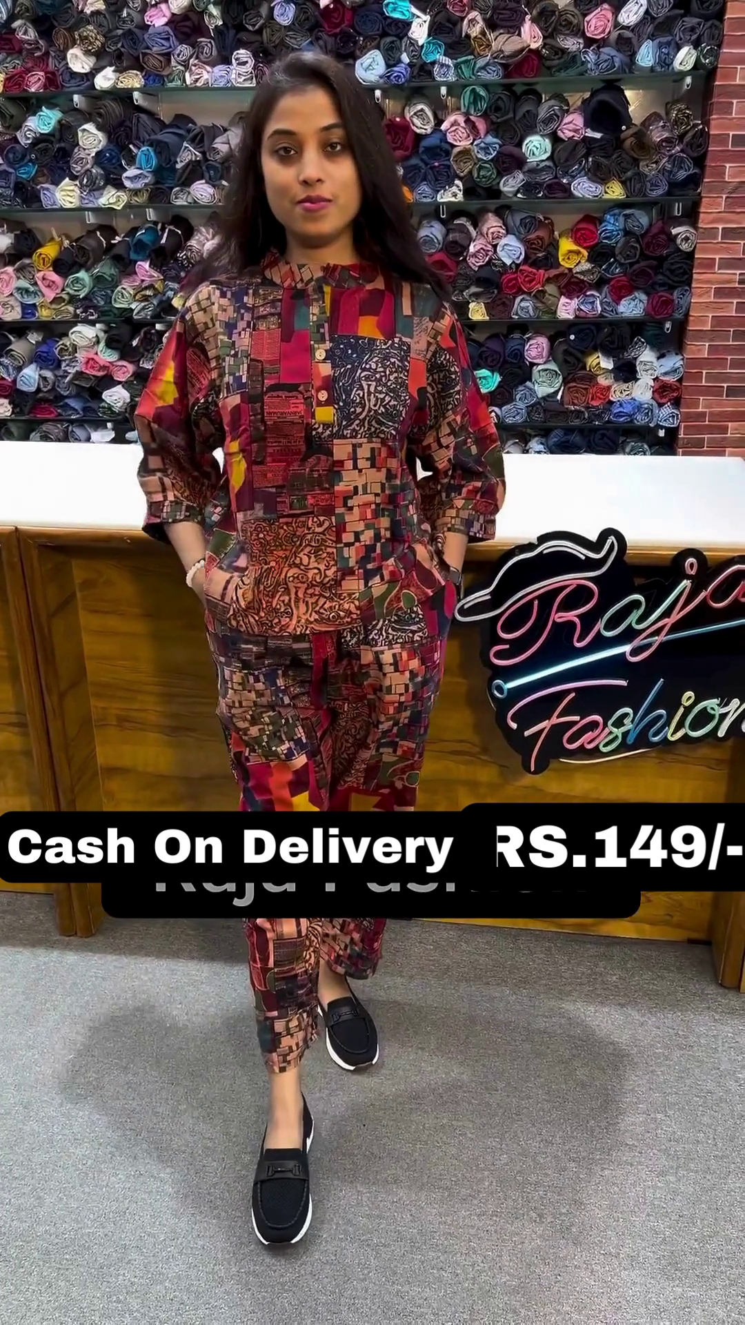 Tarrent hunt_ modern_ rayon printpack of to nightsuit with t-shirt & pajama for girls/womens - Image 3