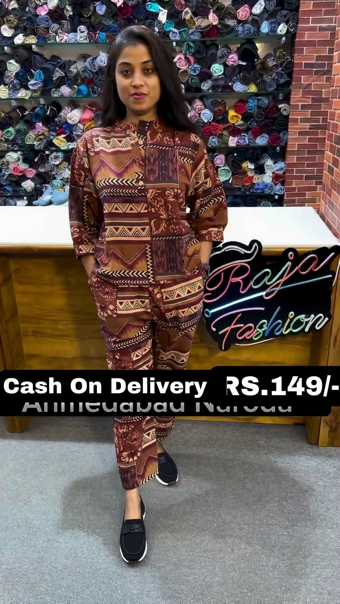 Tarrent hunt_ modern_ rayon printpack of to nightsuit with t-shirt & pajama for girls/womens - Image 6