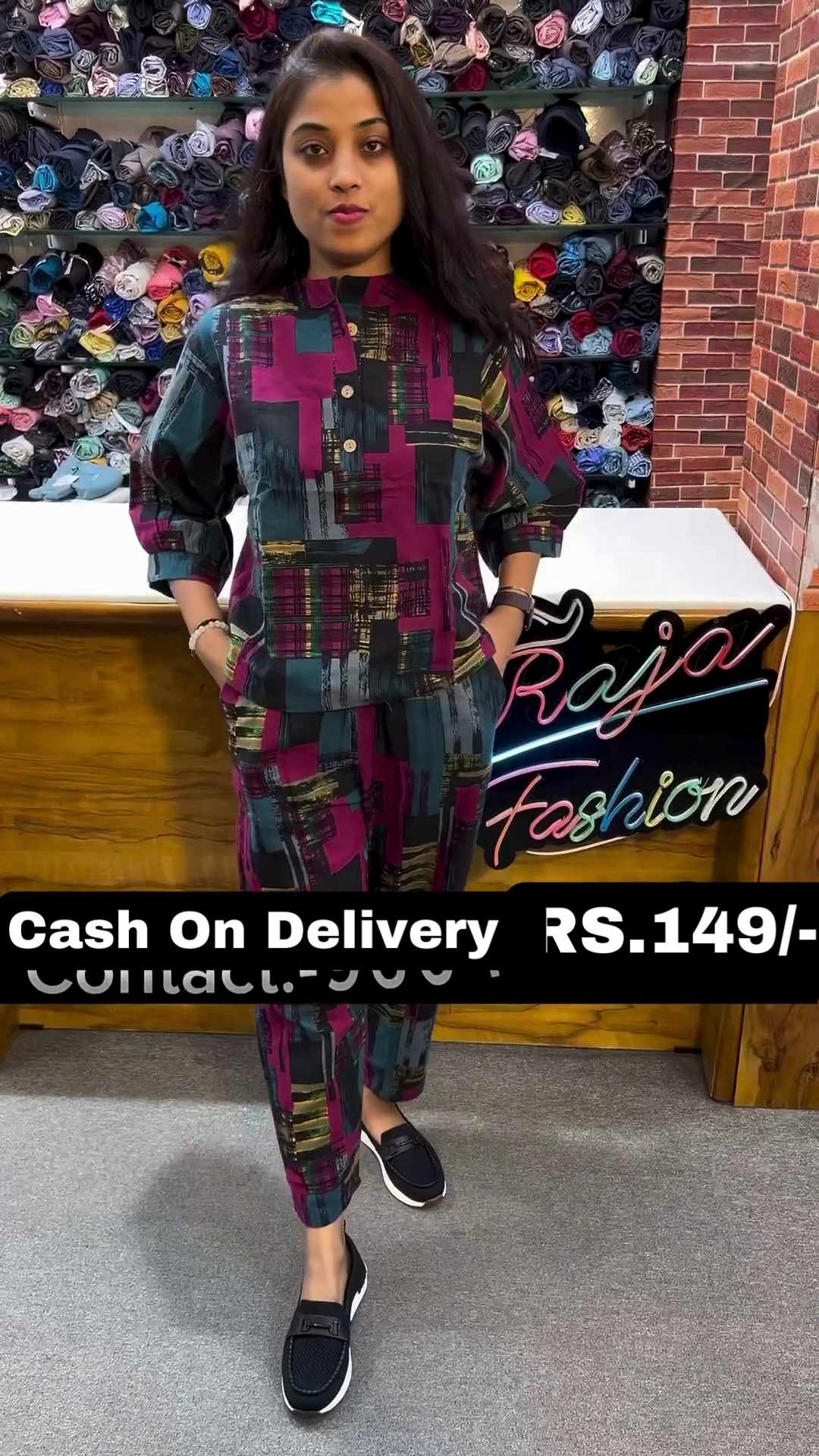 Tarrent hunt_ modern_ rayon printpack of to nightsuit with t-shirt & pajama for girls/womens - Image 7