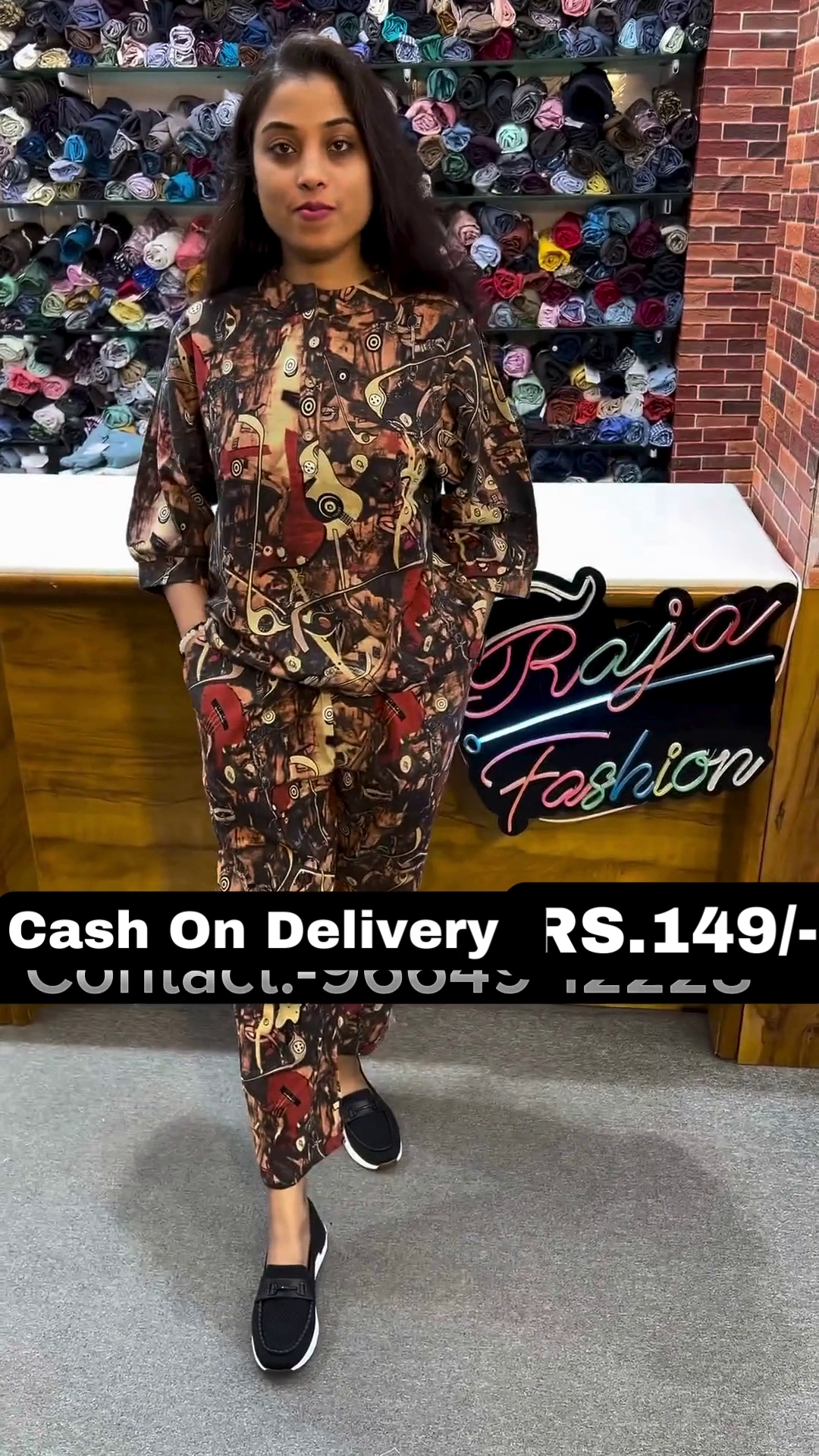 Tarrent hunt_ modern_ rayon printpack of to nightsuit with t-shirt & pajama for girls/womens - Image 8