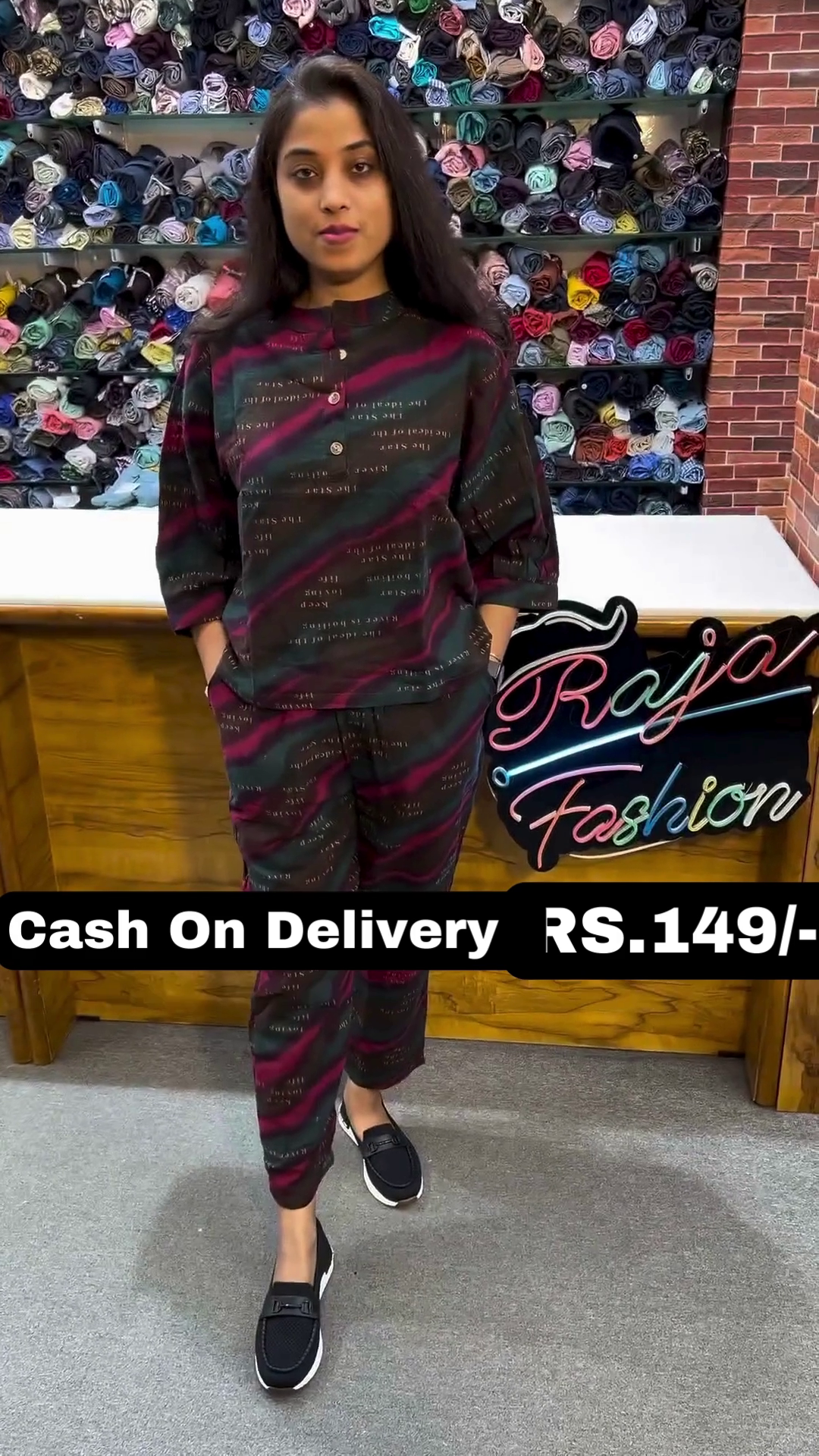 Tarrent hunt_ modern_ rayon printpack of to nightsuit with t-shirt & pajama for girls/womens - Image 9