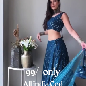 💙 Teal Perfection! Get this beautiful lehenga