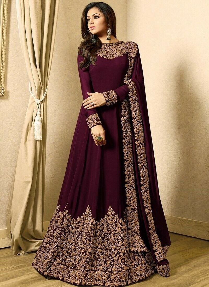 New Maroon Velvet Heavy Dupatta Suit Set